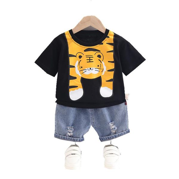Giyim Setleri Bown Bebek Erkek Giysileri Yaz 0 1 2 Yıl Toddler Sports Sevimli T-Shirts Şort 2 adet bebekler için eşofmanlar 2022Clothing Cl