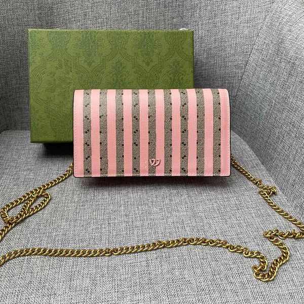 

candy card holders wallet men hand bag chain shoulder cross body bags striped handbag purse fashion old flower letters hardware clutch mini, Red;black