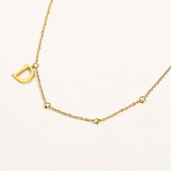 

2022 fashion gold necklaces love necklace stainless steel women d letter necklace c1204x276x, Silver