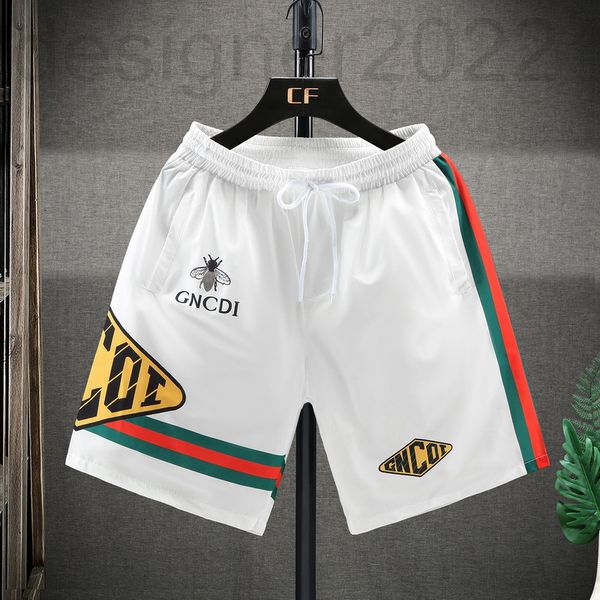 

men's pants designer ice silk quick drying shorts men's trend personalized printing slim fit capris net red spirit pants colorful, Black