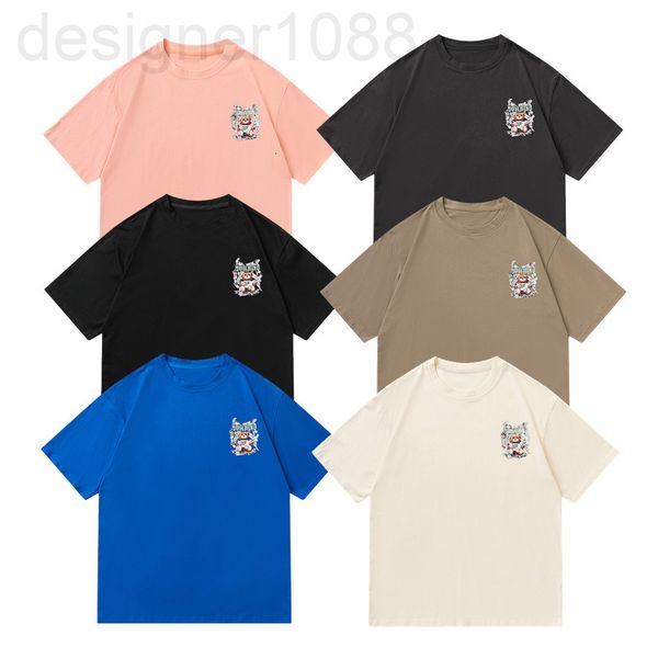 

men's t-shirts designer summer 2022 new small pattern korean loose dollar bill bear print men's and women's short sleeved t-s, White;black