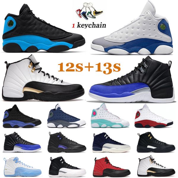 

mens basketball shoes 12s stone blue university gold flu game 13s white aurora green houndstooth men trainer sneakers size 40-47