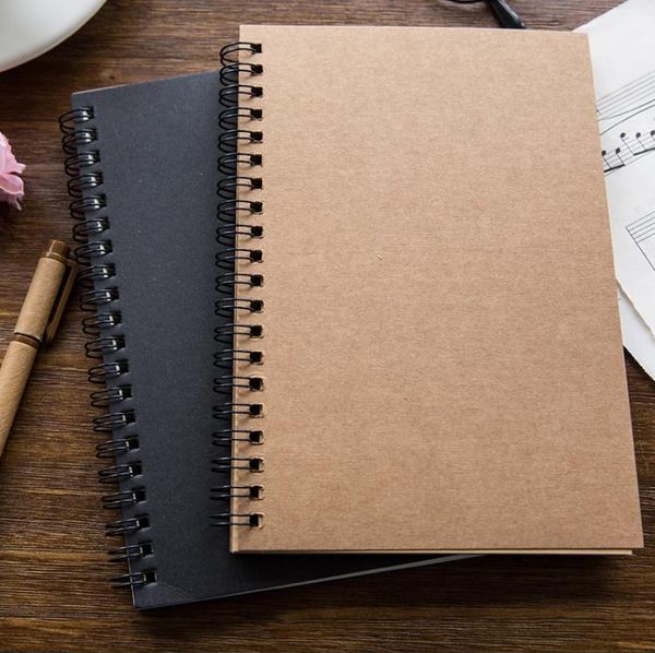 Kraft Cover Notebooks Journals Planner Блокноты с пустой бумажной бумагой Brown Composing Book Дневник для путешественников Рисование живописи SN4613