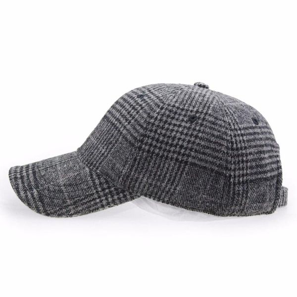 

ball caps [aetrends] winter plaid woolen baseball cap men women cotton snapbacks hats z-6246, Blue;gray