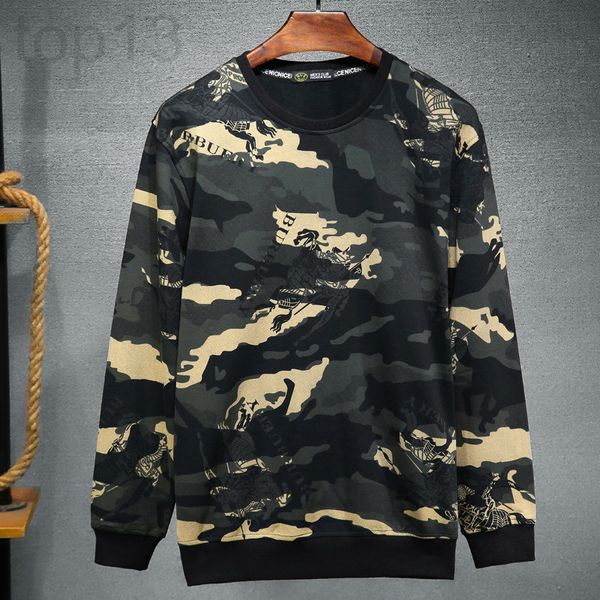

men's hoodies & sweatshirts designer trendy brand sweater suit 2020 autumn winter men's new round neck large size versatile casual, Black