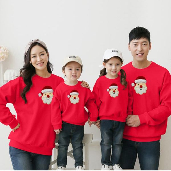 Famiglia Corrispondenza Abiti Brutto Natale Renna Maglione Pullover Inverno Caldo Felpe Con Cappuccio Per Coppia Bambini Felpa Anno Regalo di NataleFamiglia