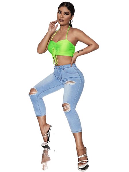 

sxy ripped frayed bleach wash skinny jeans h5bk#, Blue