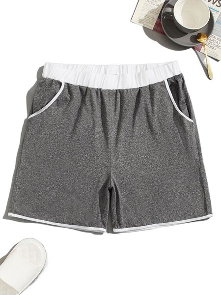 

men contrast piping shorts g30m#, White;black