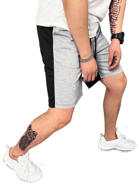 

men color block shorts 92xi#, White;black