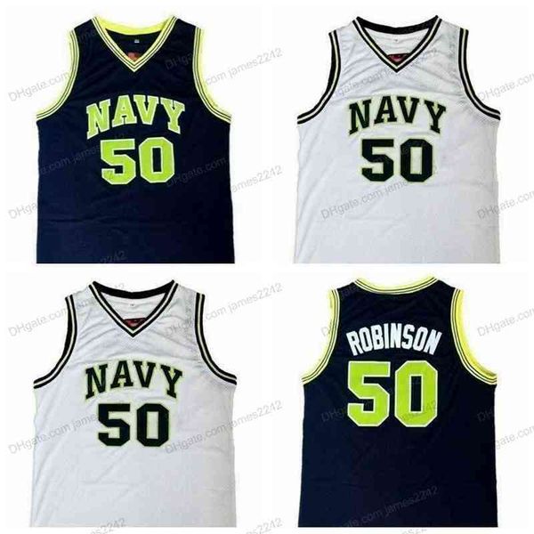 

david robinson # custom retro basketball jersey men's stitched white blue any size 2xs-5xl name and number quality, Black