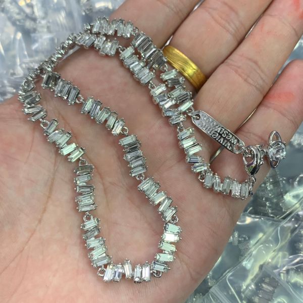 Kadın Kolyeler Bangles Düzensiz Zirkon Kare Elmas Rhinestone Satürn Bilezikler Üç Boyutlu Gezegen Kolye Taskı Takı Setleri HP121