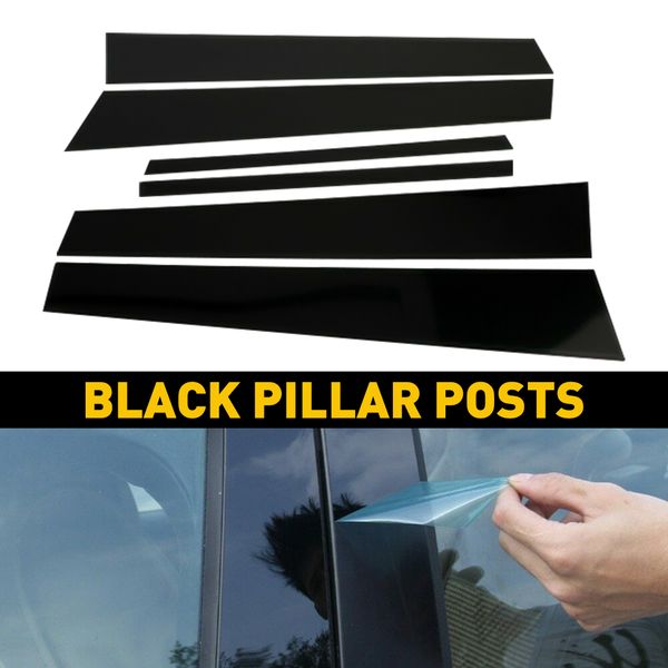 

6pcs black pillar posts for honda accord 2013 2014 2015 2016 2017 auto window pillar post trim sticker car styling accessories