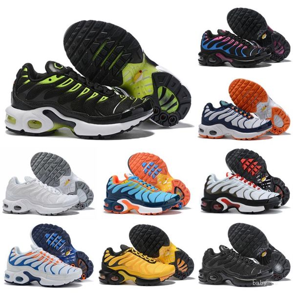 

kids boys girls athletic tn sneakers runing baby shoes white black sports fashion trainer gift225j