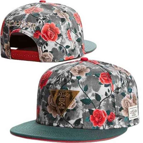 

factory whole casual hip hop snapbacks hat flower print rose floral baseball caps for women men street dance hip-hop hats223c, Blue;gray