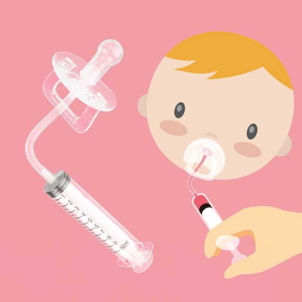 

baby dropper dispenser transparent pacifier smart needle feeder squeeze medicine silicone kids feeding utensils 20 pcs wholesale
