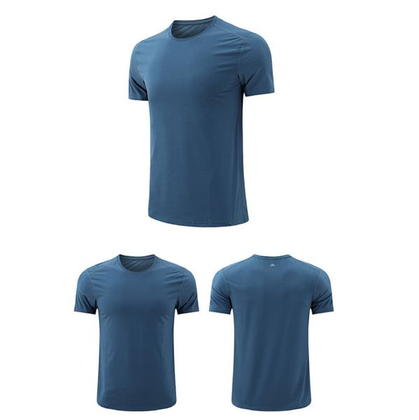 

summer men's lulu t shirts brand short sleeve t-shirt sports ice fitness quick drying clothes round neck loose running sweat wicking lu, White;black