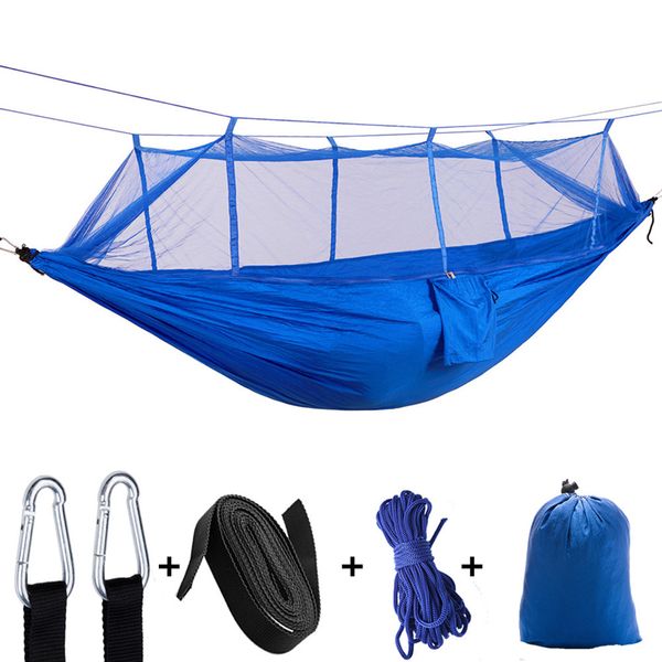Camp Móveis 12 cores 260 * 140cm portátil viagens camping hammock jardim ao ar livre dormindo solteiras individuais com saco cama