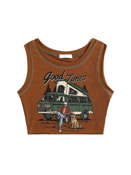 

romwe x frmlsstudio stitching trim letter skull & dog graphic tank g8yh#, White