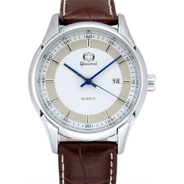 

fashion casual quartz strap calendar quartz watch men's stainless steel temperament trend business personality men watchs, Slivery;brown