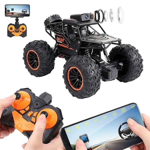 Carro RC 2.4G 720P WIFI FPV HD Câmera SUV 1:18 Off-road de alta velocidade Controle remoto Drift Escalada Brinquedos infantis 220429