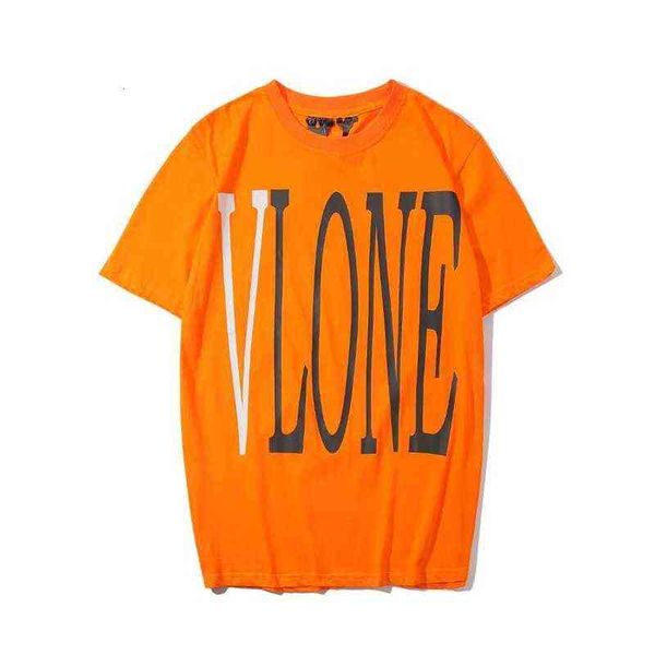 

designer mens t-shirts vlones fashion brand vlones limited couple big v letter print loose short sleeve tshirt, White;black