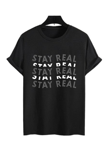 

men slogan graphic tee 96mq#, White;black