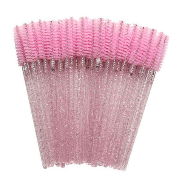 

50500pcs shiny eyelash brush disposable eyebrow brushes mascara wands applicator comb grafting beauty makeup tool lash curling 0311