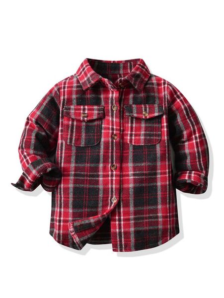 

toddler boys tartan flap pocket overcoat she, Blue;gray