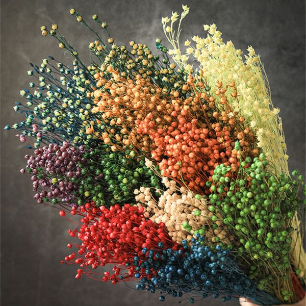 

50g colorful dried flowers linen grass bouquets real flower for home decoration natural material wedding decor diy epoxy resin