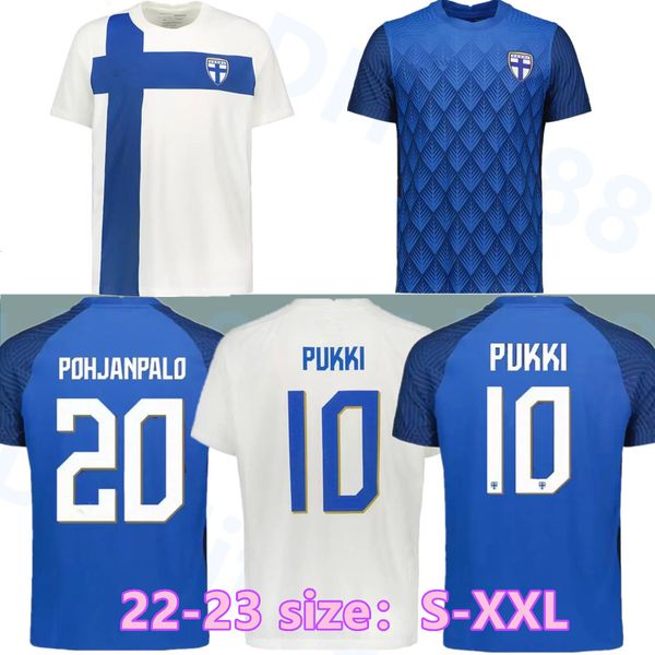 

2022 2023 finland soccer jerseys home away pohjanpalo forss national team pukki skrabb raitala jensen lod kamara finlandia 22 23 football un, Black;yellow