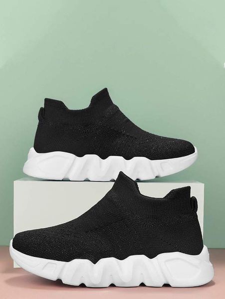 

kids minimalist slip-on sneakers she, Black