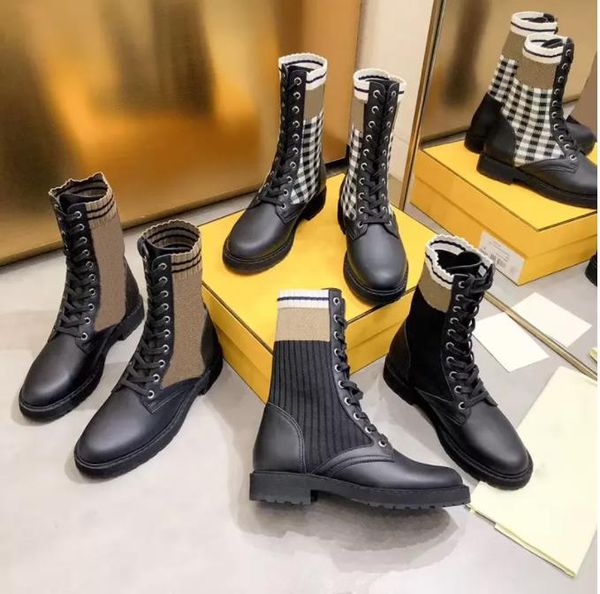 

new women leather biker boots rockoko combat motocycle boots black stretch fabric ankle martin shoes non-slip rubber sole no48