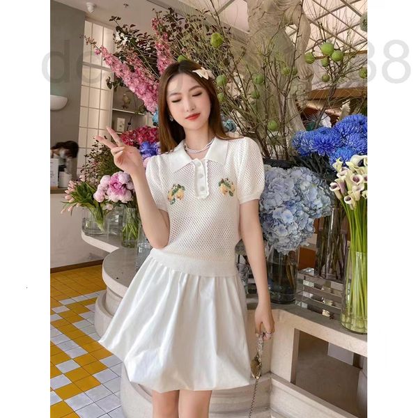 

women's hoodies & sweatshirts designer m home 2022 summer new hand nail bead embroidery knitted polo shirt versatile temperament lapel, Black