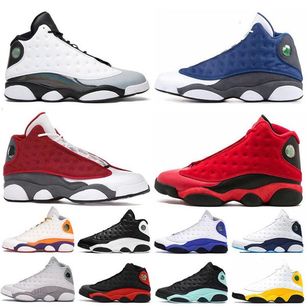 

with box jumpman 13 mens basketball shoes 13s high flint bred island green red dirty dark powder blue starfish black cat court purple design