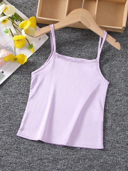 

toddler girls solid satin cami she, Blue