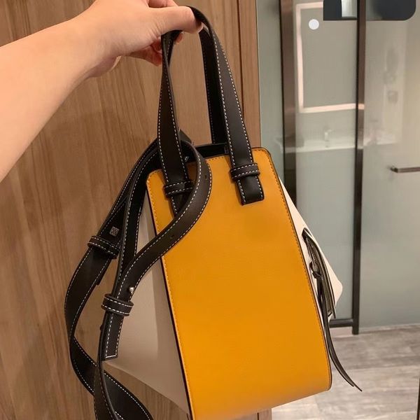 

shoulder bags op66 woman 2022 spring/summer fashion new cowhide stitching versatile portable large capacity single shoulder slant handbag fo