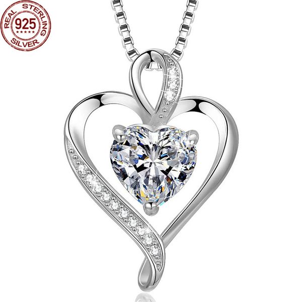 

popular s925 silver pendant heart-shaped love cross zircon cz fashion accessories