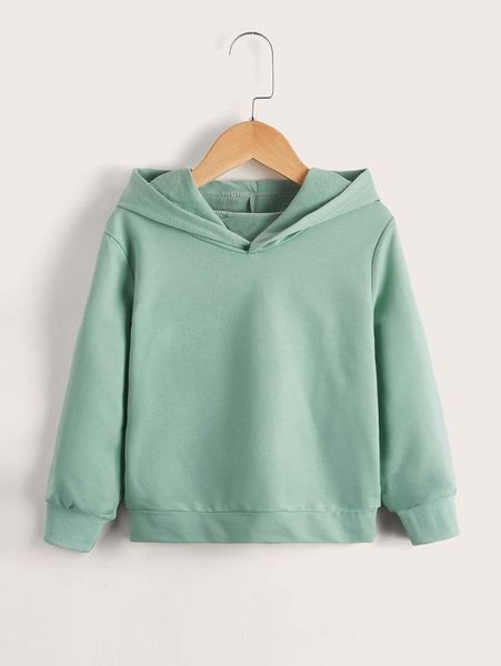 

toddler boys 1pc solid hoodie she, Black