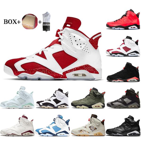 

jumpman 6 6s oreo mens basketball shoes midnight navy maroon mint foam british khaki triple black infrared white electric green carmine geor, White;red