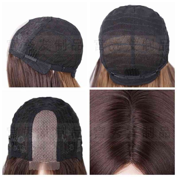 

wig fashion long curly hair front women's chemical fiber heaear small lace wig, Golden;white