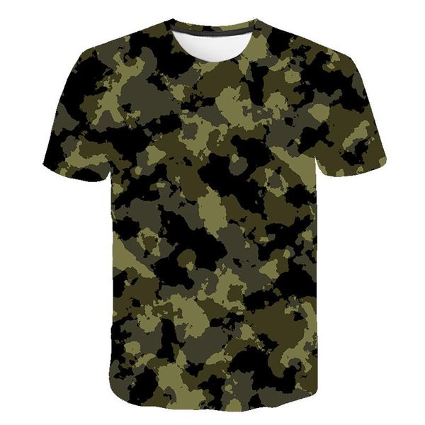 Camo T Shirt Camouflage Streetwear Uomo Donna Moda Magliette oversize Bambini Ragazzo Harajuku Magliette Top Combattimento Esercito Militare Camicie 220608