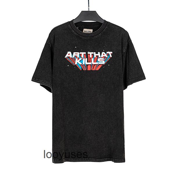 

man tshirt galleryes dept tshirts 2022 summer fashion lettered large loose short sleeve t-shirt, White;black