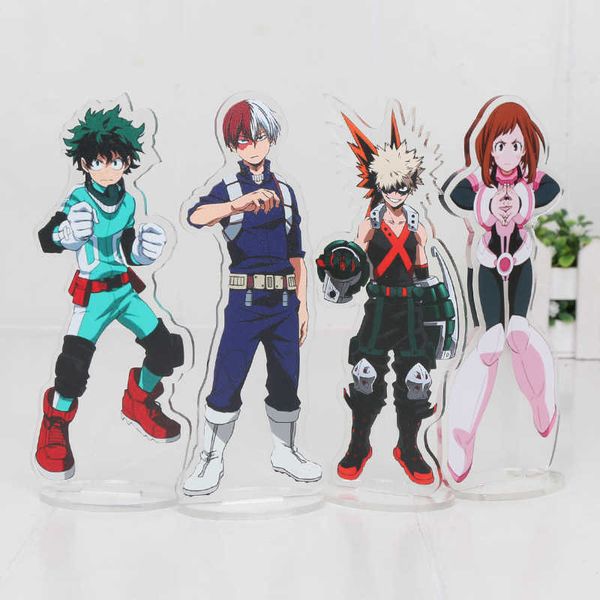 

huiya01 14cm anime my hero academia boku no hero akademia izuku acrylic stand model toys action figure pendant toy double-side q0722