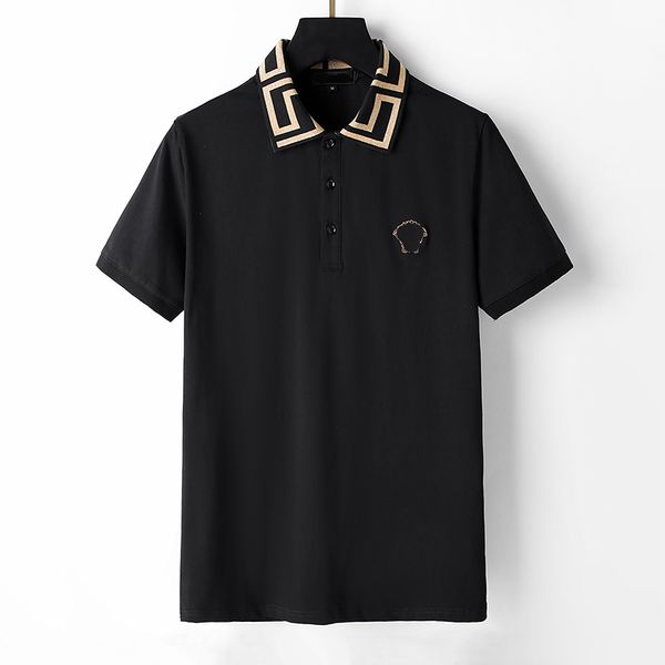 

2022high end brand embroidered short sleeved cotton polo shirt men s t shirt korean fashion clothing summer luxury m---3xl, White;black