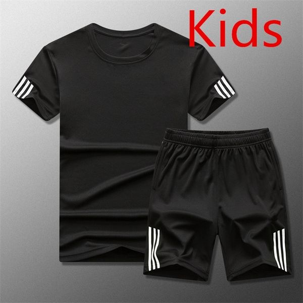

summer sports suit men short sleeved quick drying clothes breathable cool shorts outdoor running leisure 220420, White;black