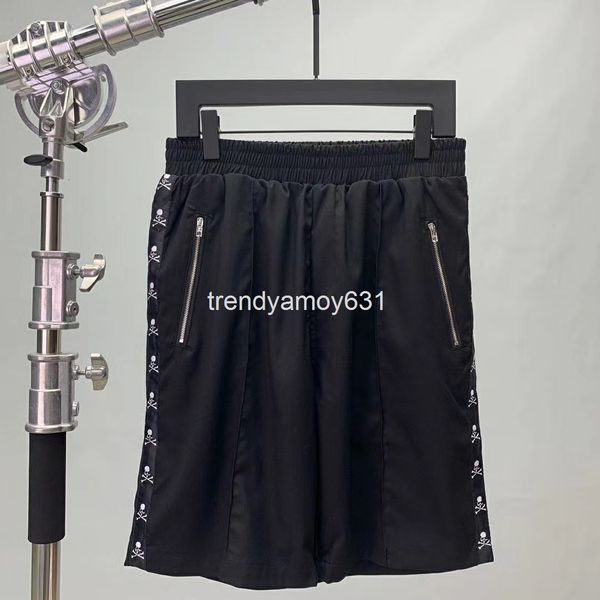 

men's pants summer men's casual shorts skull printed cotton fashion wechat, Black