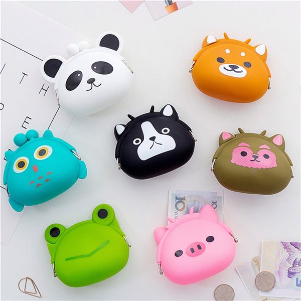 10pcs nuovo portamonete mini animale in silicone piccola borsa borsa portachiavi regalo per bambini pacchetto premio auricolare Bluetooth 989 D3