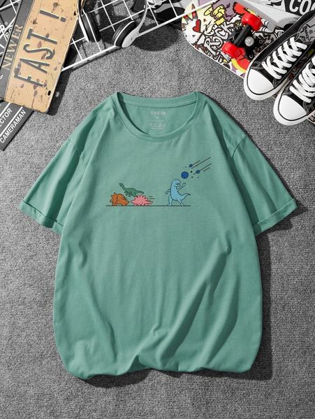 

men cartoon graphic tee w3mz#, White;black