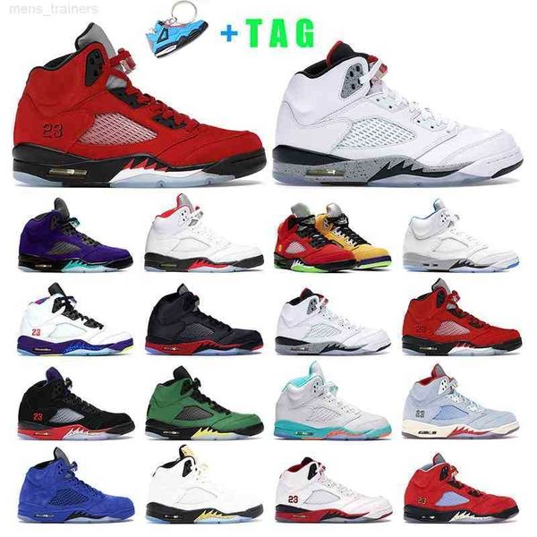

men basketball shoes 5s jumpman 5 og raging red alternate grape 3 hyper royal mens trainer sport sneaker outdoor, Black