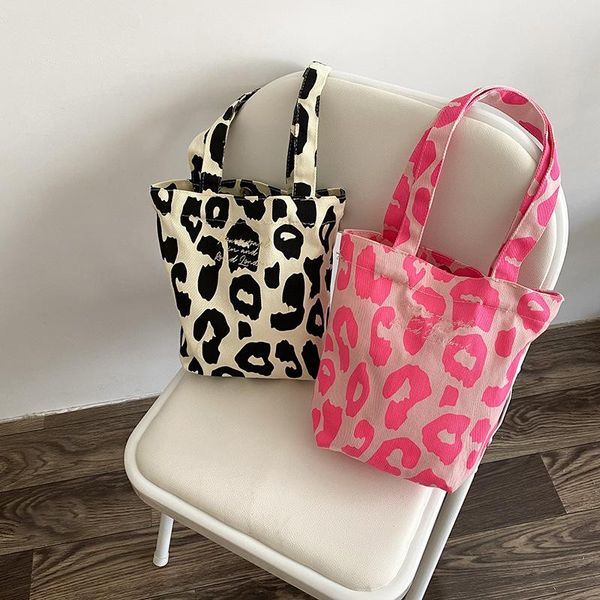 Borse da sera Hylhexyr Borsa a tracolla in tela da donna con stampa leopardata Moda Borsa da donna Borsa a secchiello per studenti Borse a tracolla da shoppingSera